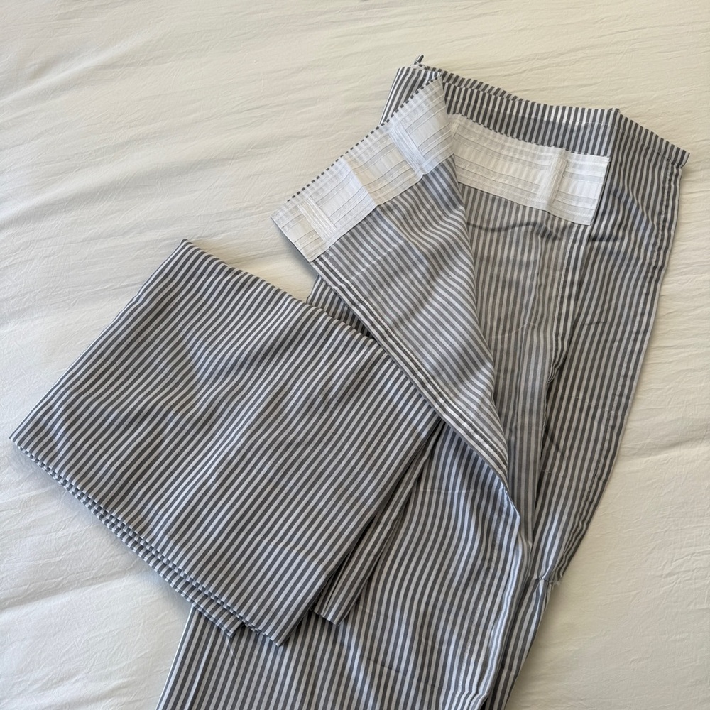 IKEA Grey and White Stripe Curtains